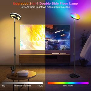 Lámpara de Pie con Proyector 2 en 1, Iluminación de Doble Cara, Luz LED RGB Inteligente, Lámpara de Pie Alta - Product Image 4