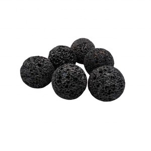 Bola Batu Vulkanik Alami 2,5cm, Batu Lava untuk Minyak Esensial, BBQ, dan Aromaterapi - Product Image 1