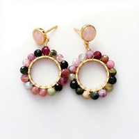 Européen et Américain Populaire Français Rétro Dames Boucles D'oreilles Pierre Naturelle Exagération Quotidienne Accessoire De Mode pour la Fête