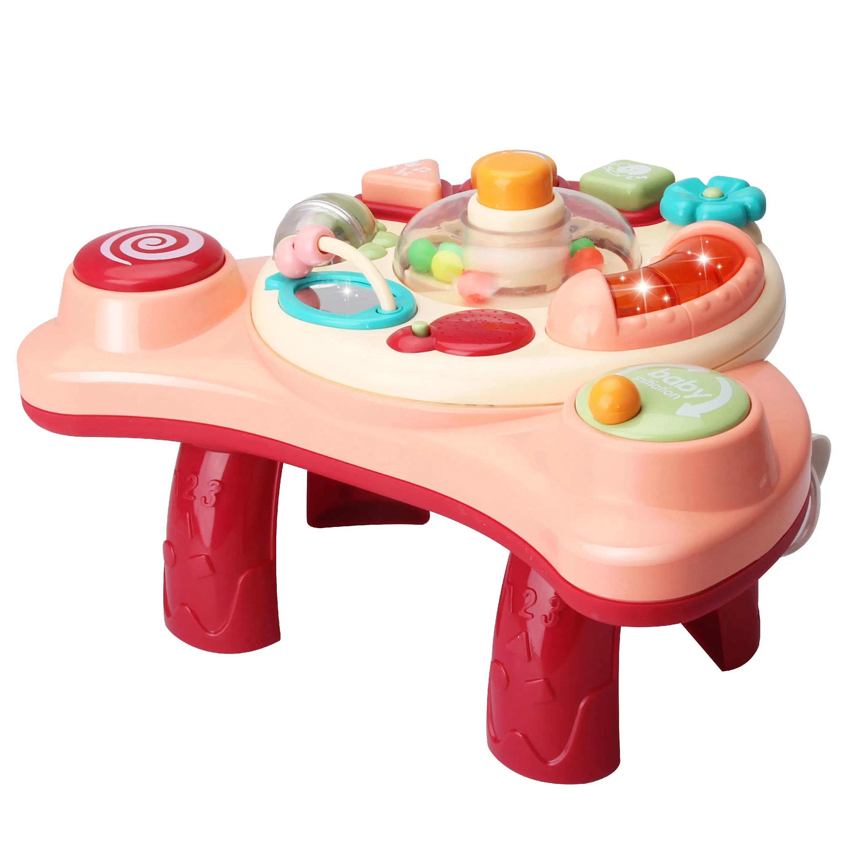 शिशु प्रारंभिक शिक्षा बहु-समारोह इलेक्ट्रॉनिक खिलौने 3in1 बच्चे संगीत सीखने अध्ययन टेबल बच्चे बाड़ फांसी पियानो खिलौने