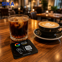 Carte de membre intelligente en acrylique SIKA avec puce NFC et code QR pour restaurants, cafés, hôtels, salons, barbiers, et plaque de table personnalisée