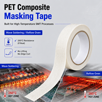Ruban de masquage rouge en PET, ruban de masquage composite résistant à la chaleur, ruban de protection pour PCB, électronique, peinture en poudre et protection