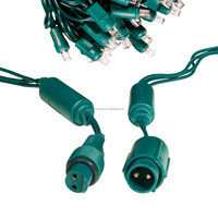 Cordon d'extension vert pour guirlande lumineuse coaxiale, rallonge pour mini-lumières LED grand angle coaxiales, connecteur de guirlandes C7 et C9