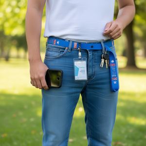 Ilan Accessories Cordon bleu lumineux 2,5x45 cm pour porte-clés de téléphone et porte-cartes d'identité - Product Image 3