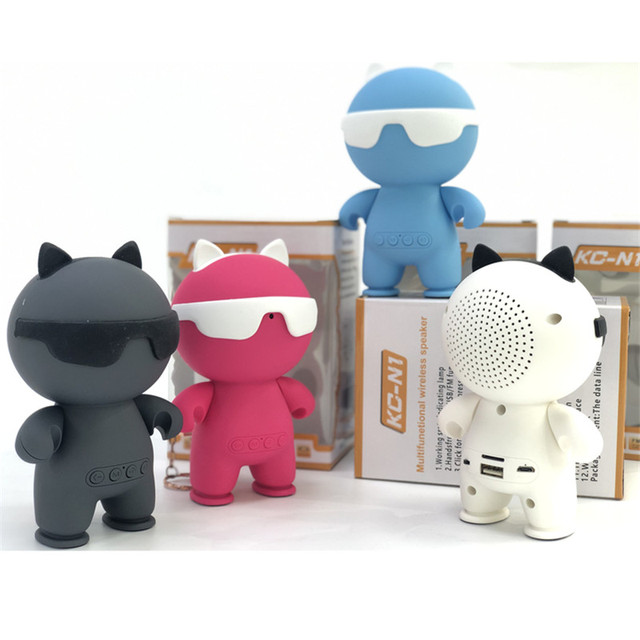 2021 Hot Sell KC-N1 for 5.3 10m Range IPX5 Waterproof Cute Cartoon Portable Mini Hi-fi Wireless Speaker for Mobile Phone