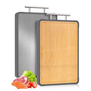 Tablas <span class=keywords><strong>de</strong></span> Cortar Premium <span class=keywords><strong>de</strong></span> 16x11 Pulgadas, Antideslizantes, No Tóxicas, Tabla <span class=keywords><strong>de</strong></span> Cortar para Charcutería, Tabla <span class=keywords><strong>de</strong></span> Cortar <span class=keywords><strong>de</strong></span> Bambú con Titanio Puro y Asa - Product Image 1