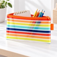 Pochette de maquillage personnalisée en PVC givré, étanche, avec fermeture éclair, pour filles, OEM ODM