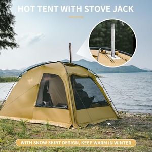 Tente de camping 4 saisons OEM avec cheminée, imperméable et coupe-vent, pour 2-3 personnes - Product Image 3