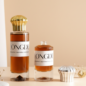 Nuevo Diseño Moderno de Botella de Perfume de Vidrio Vacía, Cilíndrica, Mate, Ecológica, Reciclable, de 30ml/50ml/100ml, en Dorado/Plateado - Product Image 6