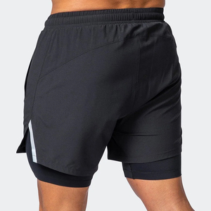 <span class=keywords><strong>Shorts</strong></span> de Gimnasio para Hombre con Logo Personalizado de Poliéster con Bolsillo de Doble Capa para Correr, Baloncesto y Entrenamiento Activo - Product Image 6