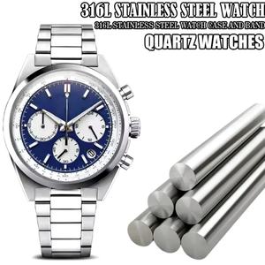 Reloj de Pulsera para Hombre CustoMulti-Function Movement con Correa de Cadena Metálica, Resistente al Agua 5 ATM, Reloj Cronógrafo de Lujo - Product Image 2