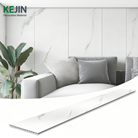 Panneau mural moderne imperméable et ignifuge en PVC WPC Panneau à lamelles cannelées composite en plastique et bois pour revêtement d'hôtel intérieur TV