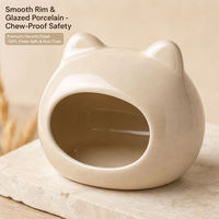 Nouveau Repaire Rafraîchissant en Céramique Fait Main pour Hamster, Lit Adorable pour Petits Animaux, Nid en Céramique Émaillée, Habitat d'Été pour Cage