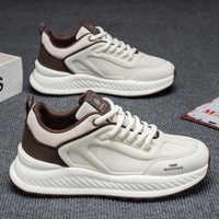 Chaussures Homme Personnalisées Style Coréen Été Blanches à Lacets Solides Sport Décontracté Maille Semelle Souple Antidérapante Robuste Course Polyvalentes Tendance