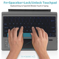 Clavier compatible avec Surface, clavier rétroéclairé Surface Go, clavier Microsoft Surface Pro 5, clavier d'exportation Surface