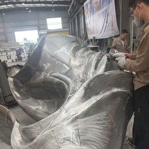 Custom Stainless Steel Sculpture Large Abstract Art Statue with 3D Design Support <strong>for</strong> Municipal Landscaping Projects - Product Image 5