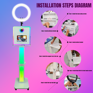 Station de Selfie Portable pour Événements Locaux aux États-Unis, <span class=keywords><strong>Location</strong></span> de Photobooth, Machine Photobooth avec iPad et Appareil Photo Reflex Numérique - Product Image 2