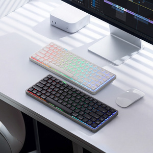 <span class=keywords><strong>Clavier</strong></span> mécanique AKKO Air 01 à profil bas, en aluminium CNC, disposition 75 %, rétroéclairage RVB, échangeable à chaud, OEM, sans fil, USB Type-C - Product Image 1