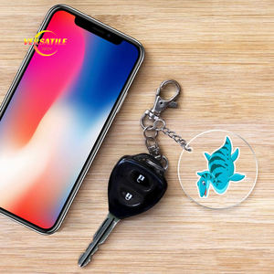 Porte-clés en acrylique transparent personnalisé glands vierges porte-clés en vinyle translucide pour peinture bricolage - Product Image 6