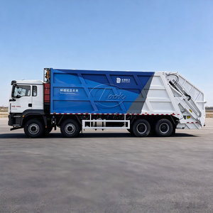 Camión compactador de basura SHACMAN 8x4, camión de recolección de residuos de gran volumen, camión compactador de basura hidráulico para saneamiento municipal - Product Image 5
