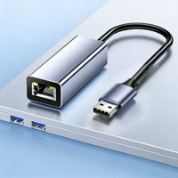 Adaptador Ethernet Gigabit USB 3.0 RJ45 de Aluminio, Chipset Realtek RTL8153, Tarjeta LAN con Cable, Controlador de Internet de 1000Mbps para Laptop