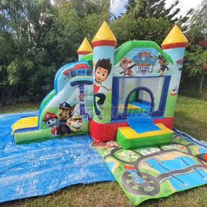 Château gonflable commercial en PVC, combo toboggan et château gonflable pour enfants, motif Pat'<span class=keywords><strong>Patrouille</strong></span>, idéal pour la location - Product Image 3