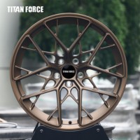 Jantes forgées TITAN FORCE 19x9.5 19x10.5 5x120 FF10, finition bronze mat personnalisée pour BMW M3 F80 G80 M4 F82 E92 E46 F30 F10