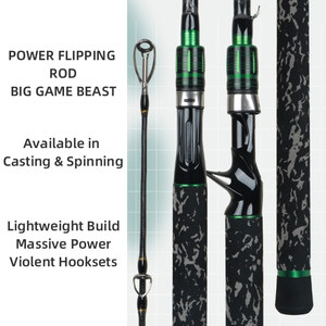 Caña de Pescar XH Power Flipping de 6' - 8' y Big Game Beast |   Peso del Señuelo 20-80g |   Caña de Pescar de Alta Resistencia para Pesca en Alta Mar para Peces Gigantes - Product Image 2