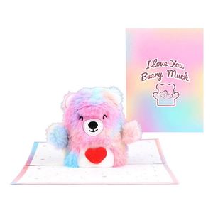 Cartes de vœux 3D colorées en forme d'ours en peluche pour la Saint-Valentin - Product Image 1