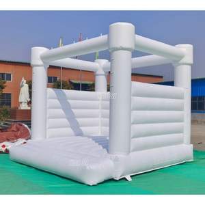 Château gonflable commercial blanc pour mariages, fêtes et baby showers - Product Image 4