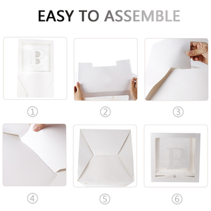 Décoration de fête de mariage, 1er anniversaire, ballon en latex, baby shower, alphabet, nom, emballage transparent, UNE boîte, boîte de ballons d'anniversaire - Product Image 6