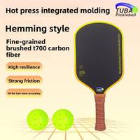 Raquette de pickleball portable, durable, écologique, sans bords, avec noyau en nid d'abeille en carbone brossé, pour les tournois professionnels et les jeux compétitifs