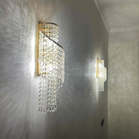 Applique Murale LED Moderne en Fer et Cristal, Luxe Léger, avec Éclairage Dimmable pour Salon et Décoration Intérieure - Garantie 3 Ans