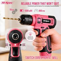 Ensemble d'outils rose avec perceuse 8V, kit complet de perceuse électrique sans fil et rechargeable par USB, réparation et entretien domestiques DIY