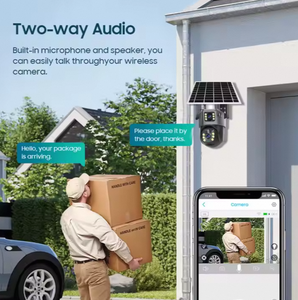 Caméra de surveillance PTZ solaire Ubox, double objectif, sans fil, intérieure, WiFi, carte SIM 4G, CMOS <span class=keywords><strong>5MP</strong></span> - Product Image 6