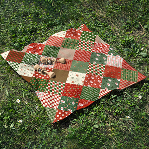 Imprimé Noël Fat Quarters 100% Coton Couette Tissu Diy Couture <span class=keywords><strong>Patchwork</strong></span> Tissu Sur Le Thème De Noël - Product Image 6