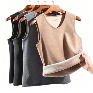 <span class=keywords><strong>Gilet</strong></span> thermique extra-épais doublé <span class=keywords><strong>polaire</strong></span> pour homme, en polyester/coton, coupe ajustée, sans manches, avec bretelles - Product Image 3