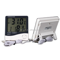 LCD luar ruangan dalam ruangan Freezer termometer higrometer suhu kelembaban Meter
