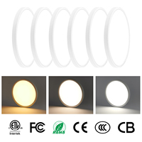 Plafonnier LED ultra-plat 12 pouces à prix d'usine, 3 CCT 3000K/4000K/5000K, luminaire à montage en surface dimmable pour chambre, salle de bain, cuisine