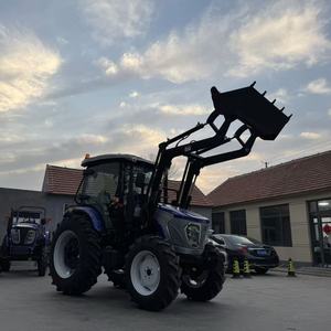 Tracteur agricole Yto 4x4 à transmission par engrenages, roues argentées, avec benne avant multifonctionnelle - Product Image 2