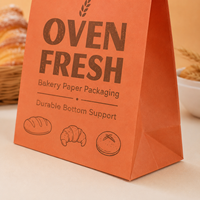 Bolsa de Papel para Panadería con Asa de Cuerda, Impresión a Color, Laminación Ecológica, Logotipo Personalizado OEM Directo de Fábrica
