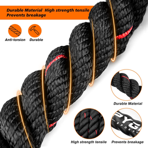 NQ SPORTS Corde de combat fitness en polyester pour entraînement de force et entraînement physique - Product Image 6