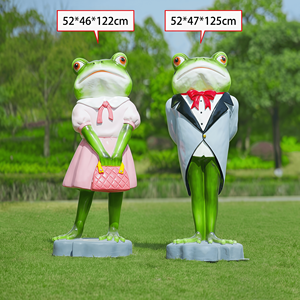 Sculpture de <span class=keywords><strong>grenouille</strong></span> en résine personnalisée. Statue de <span class=keywords><strong>grenouille</strong></span> <span class=keywords><strong>debout</strong></span> pour décoration extérieure - Product Image 3