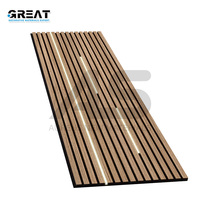 Panneaux acoustiques en bois à vente chaude 2025, diffuseur mural, panneau lumineux LED, insonorisation, panneaux acoustiques LED pour bureau