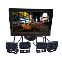 Firecore HX-07 Sistem Layar Monitor Mobil Quad 2DIN 7 Inci TFT LCD Berwarna dengan Android Auto & GPS untuk Truk/Bus/Lorry