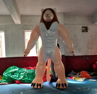 Animales de León inflables personalizados, impermeables, PVC, 2M de altura, para proyectos y eventos