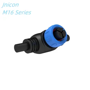 Jnicon M16 Waterproof connector 3pin male female electrical plug with flexible PVC wire for intelligent robot equipment