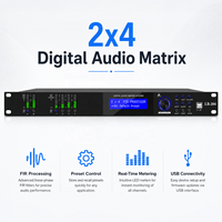 Procesador de Altavoces Digitales LB204, Procesador de Audio DSP, Construcción Metálica, Conectividad XLR para Sonido Envolvente y Canto