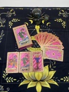 Cartes de tarot personnalisées avec bords dorés, grand format, jeu de cartes <span class=keywords><strong>Oracle</strong></span>, impression sur papier d'art 300-400 g/m², jeu d'affirmations, coins arrondis - Product Image 3