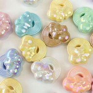 อะคริลิคเคลือบยูวีสีรุ้งเมฆรุ้ง DIY สำหรับทำสร้อยข้อมือ ลูกปัด โบว์ กิ๊บติดผม ต่างหู และอุปกรณ์ตกแต่ง - Product Image 1